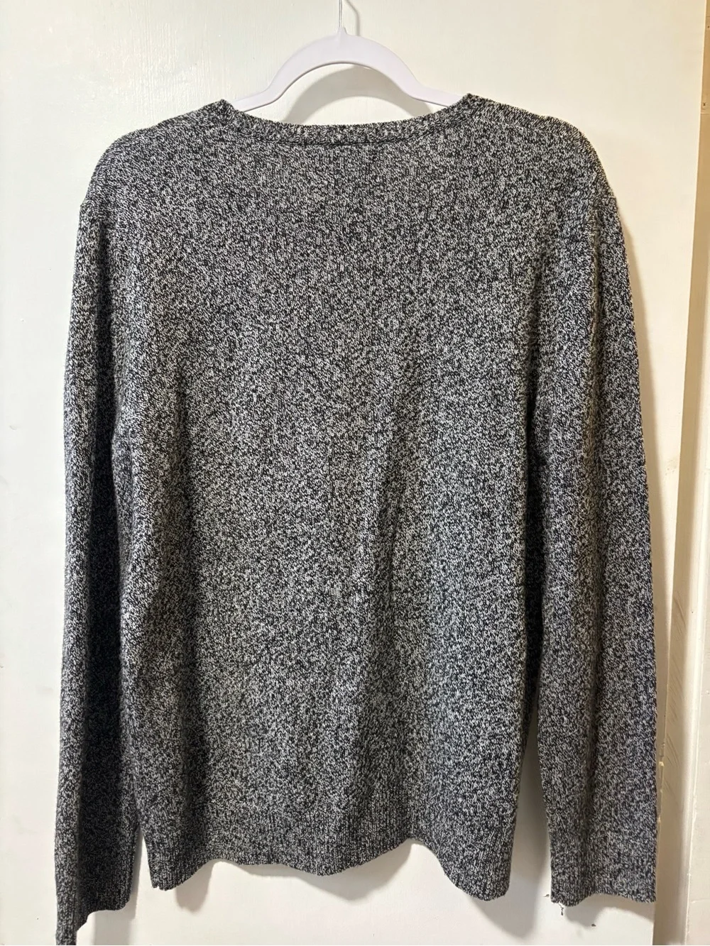Bonobos Men's Whale Black Gray Blue Merino Wool Pullover Sweater Slim Size M